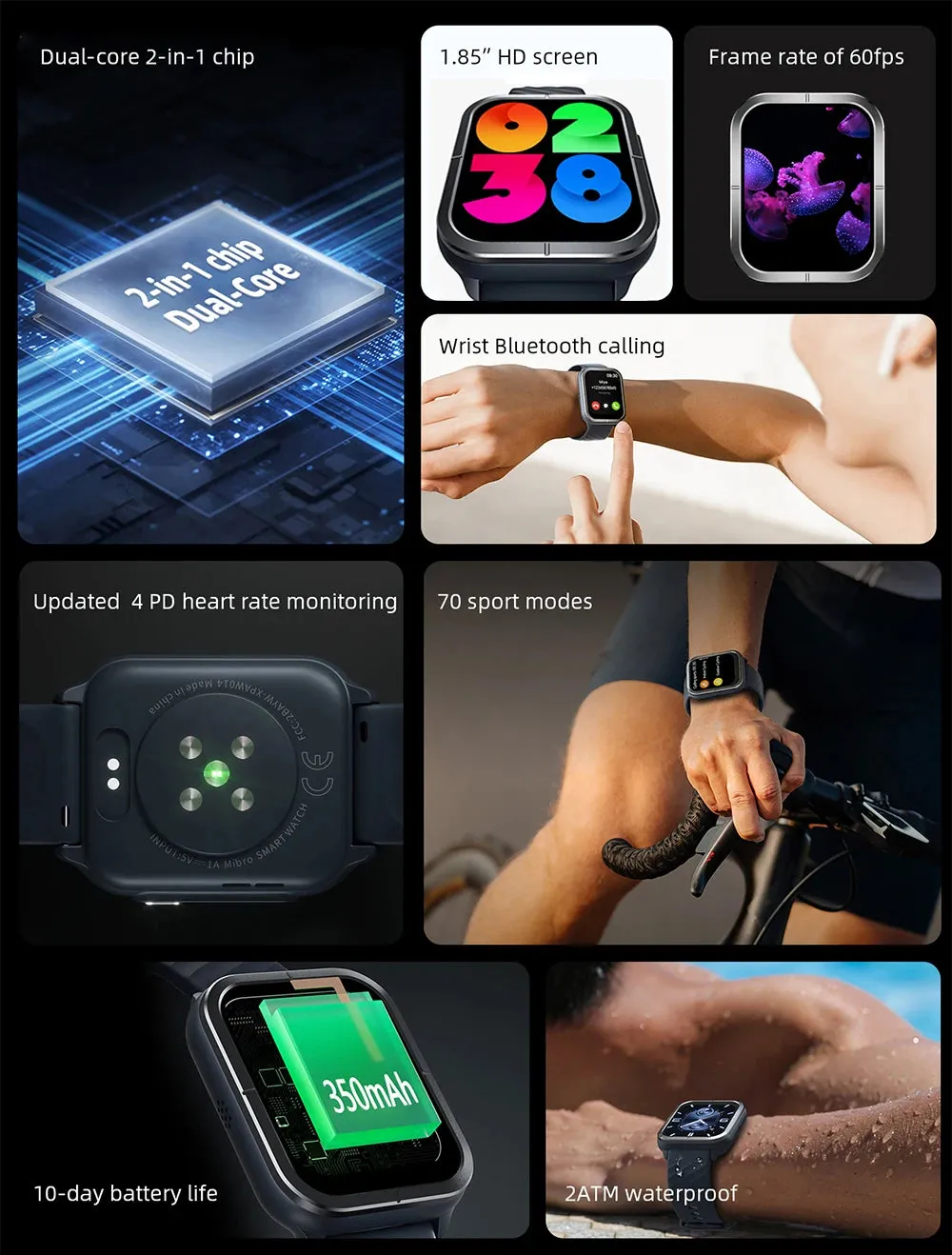 MIBRO Watch C3 1.80" HD Display Smart Watch