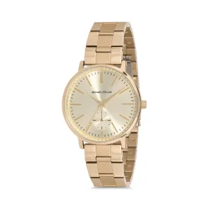 Michael Fellini Gold Stainless Steel Gold Dial Quartz Watch for Ladies - MF2232-2