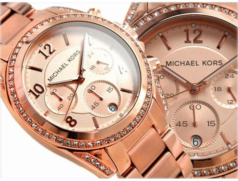 Michael Kors MK5263 Unisex Blair Rose Gold Tone Chronograph Watch