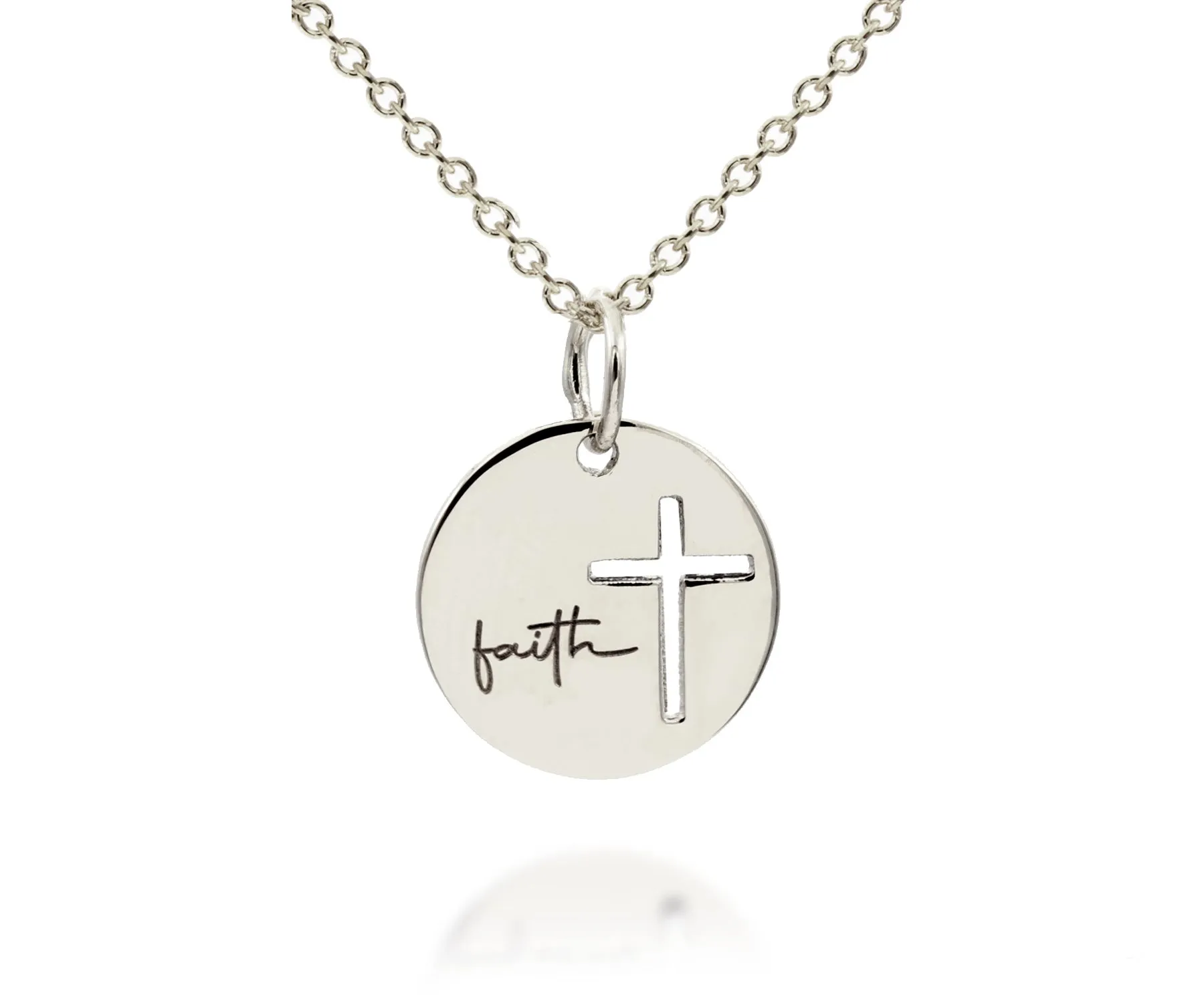 Mini Cross Faith Silver Necklace