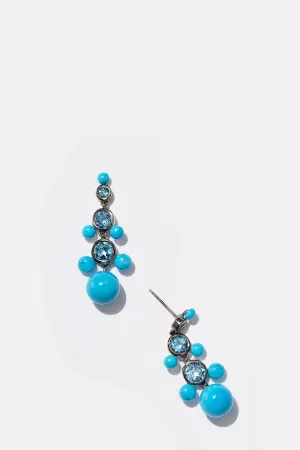 Mini Dew Drop Earrings - Blue Howlite