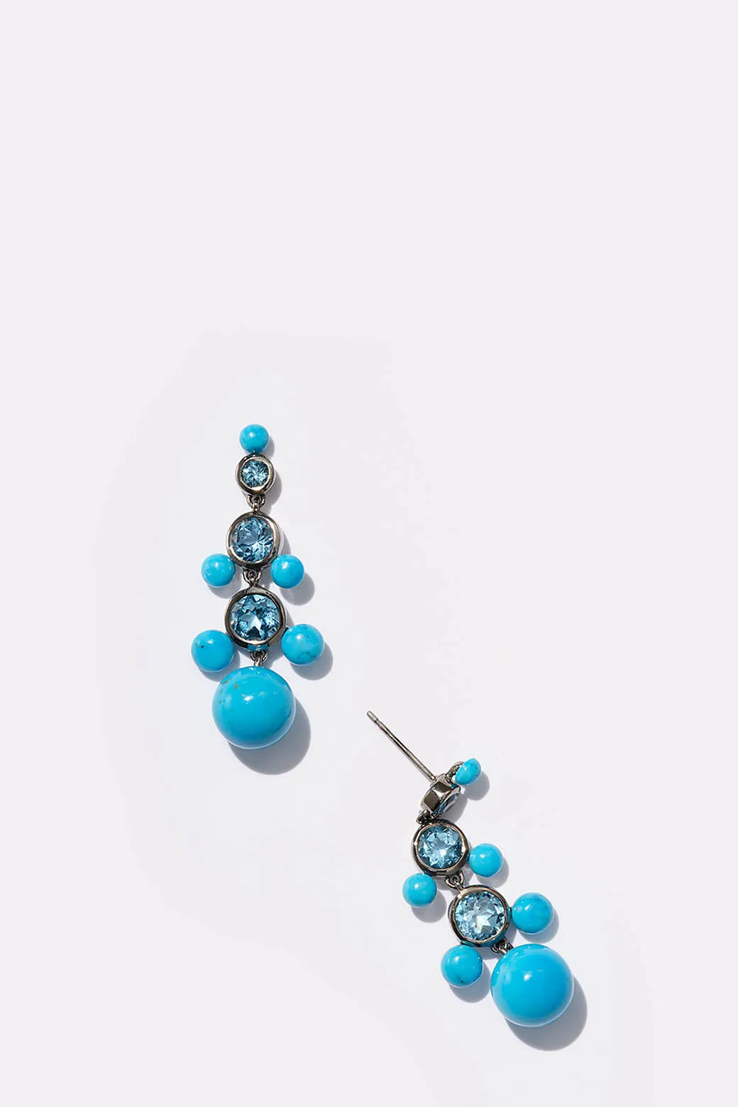 Mini Dew Drop Earrings - Blue Howlite