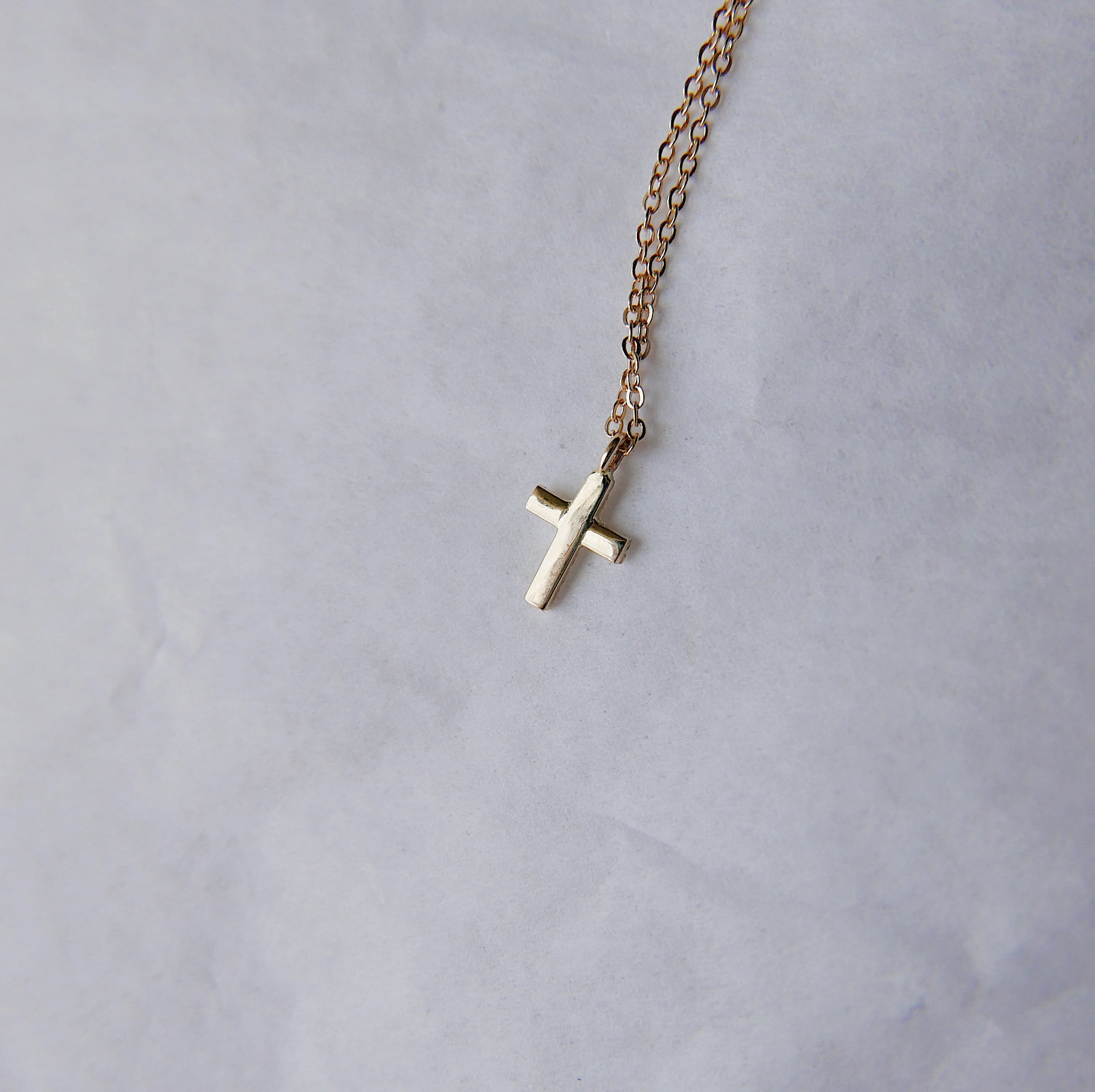 Mini Diamond Cross Necklace