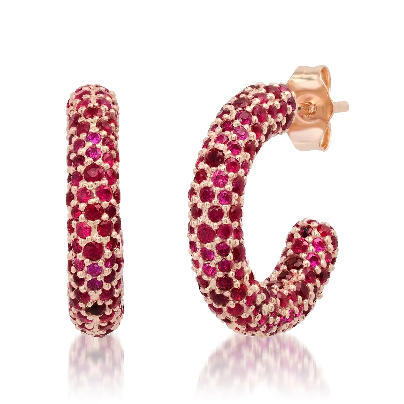 Mini Gemstone Party Hoop Earrings