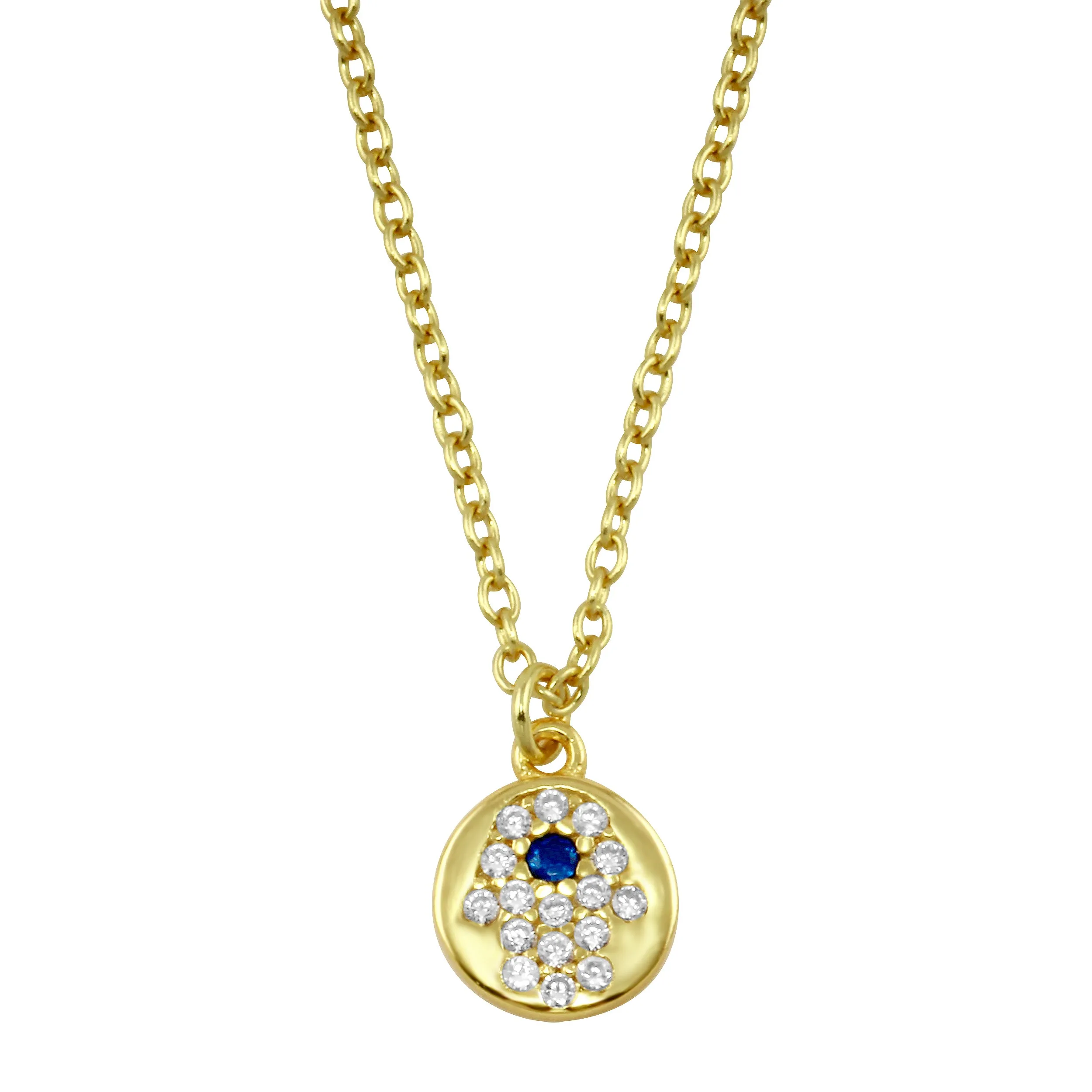 Mini Hamza Disk Necklace