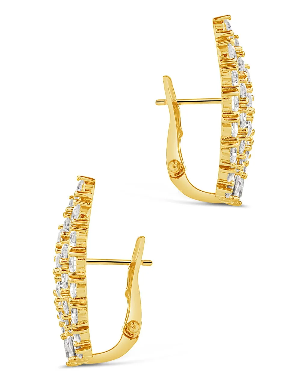 Miranda CZ Fan Stud Earrings