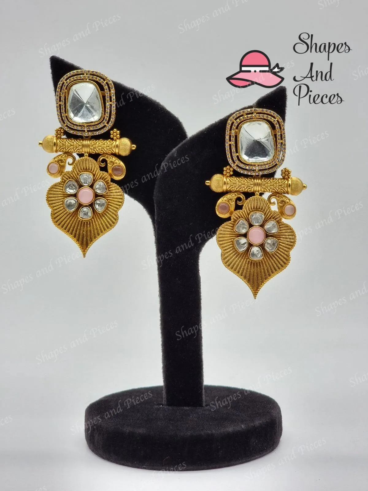 Mirror Gold Leaf Earrings