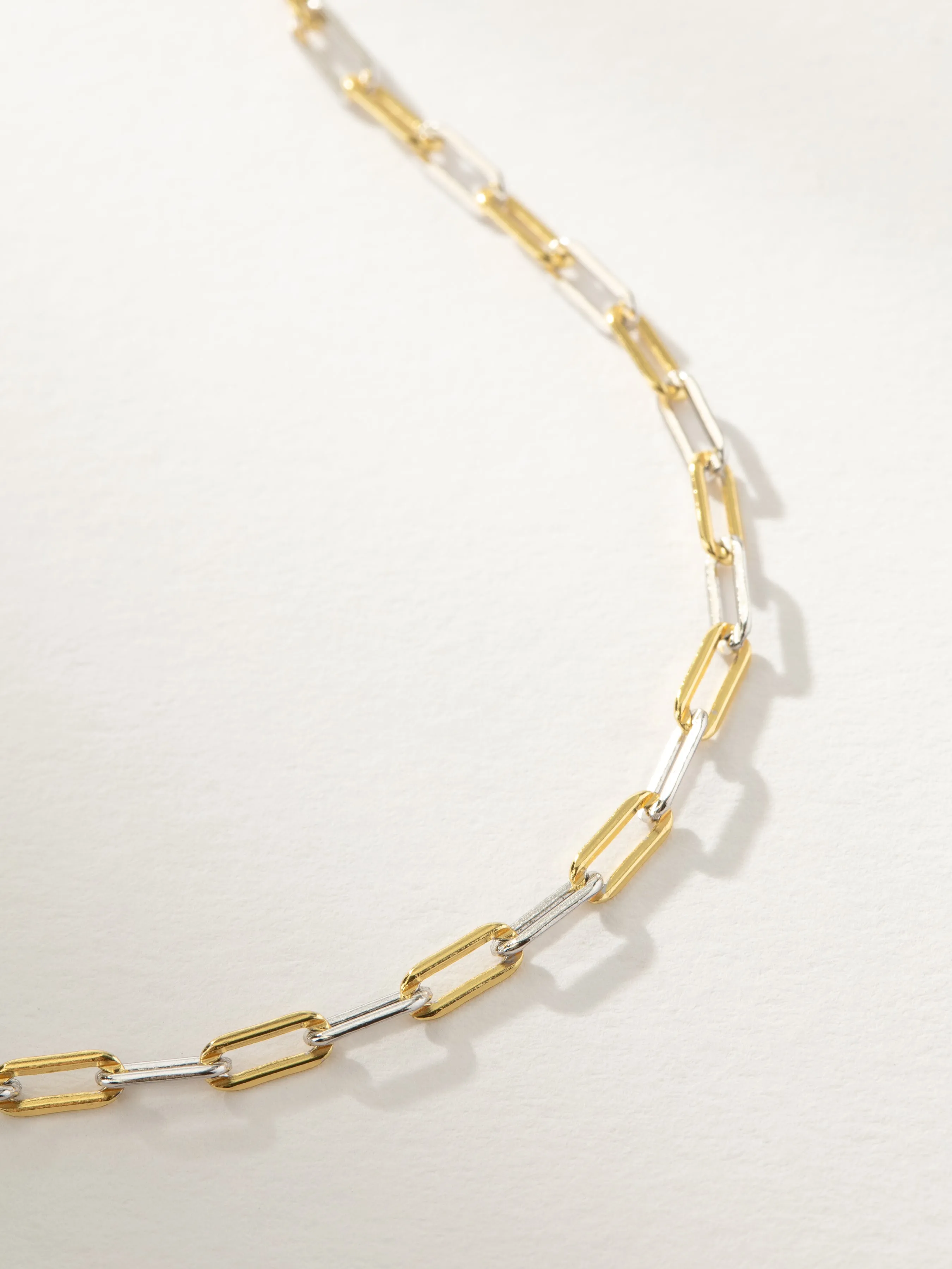 Mixed Dainty Paperclip Chain Necklace