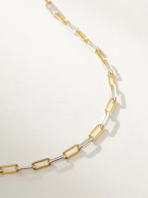 Mixed Dainty Paperclip Chain Necklace