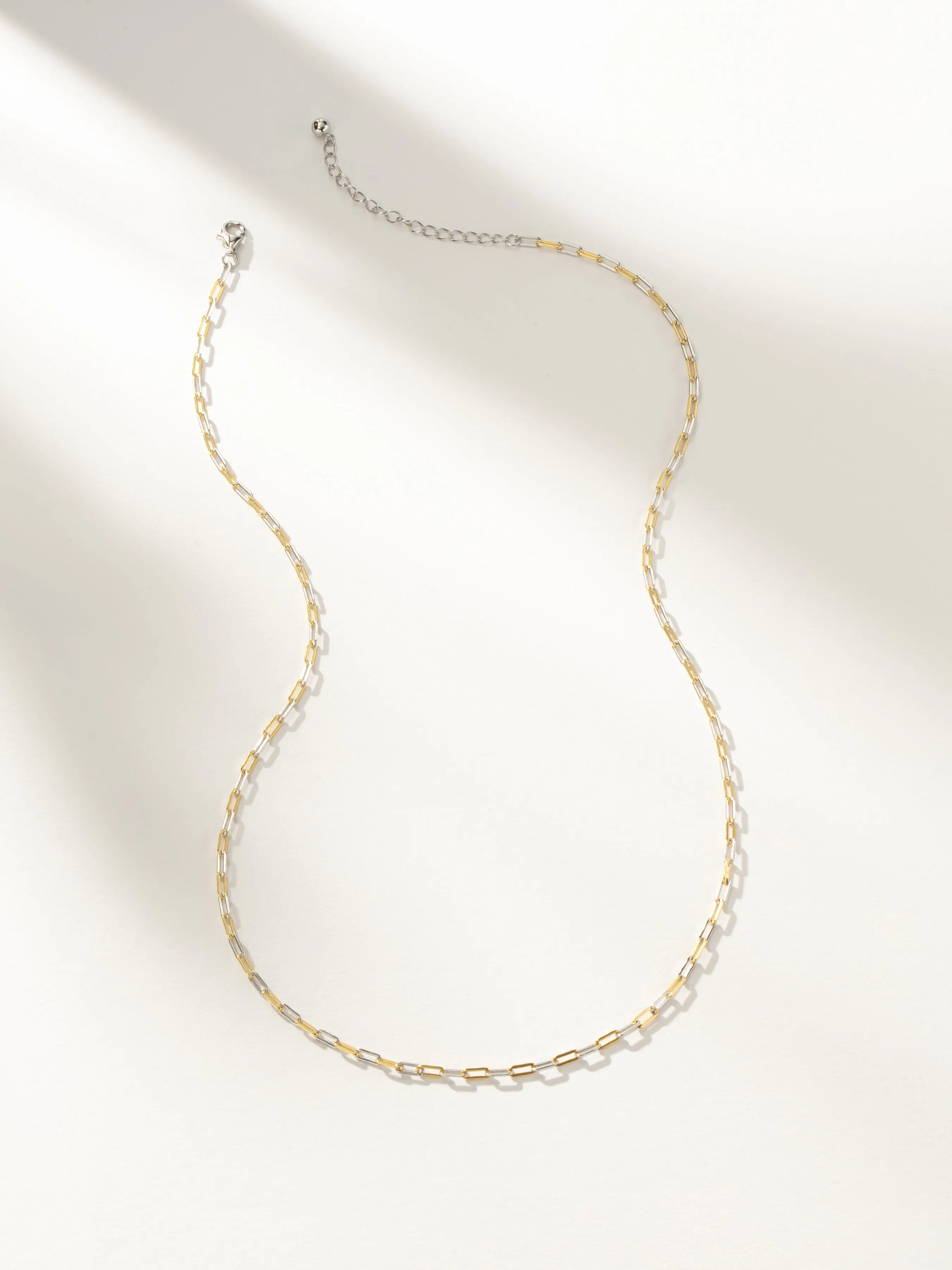 Mixed Dainty Paperclip Chain Necklace
