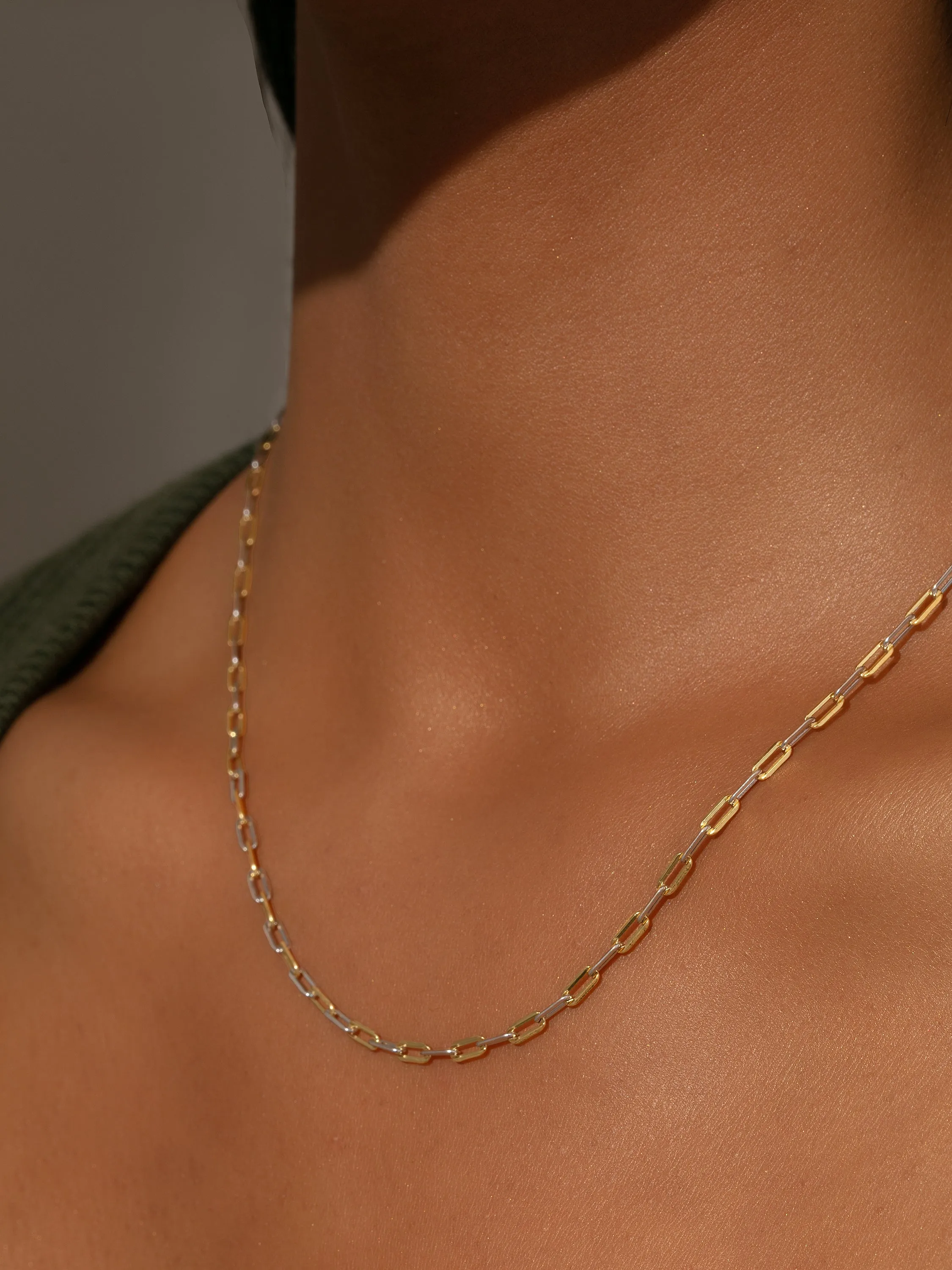 Mixed Dainty Paperclip Chain Necklace