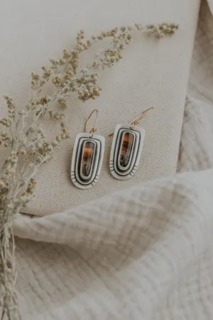 Montana Agate Statement Earrings with Gold-Filled Earwires