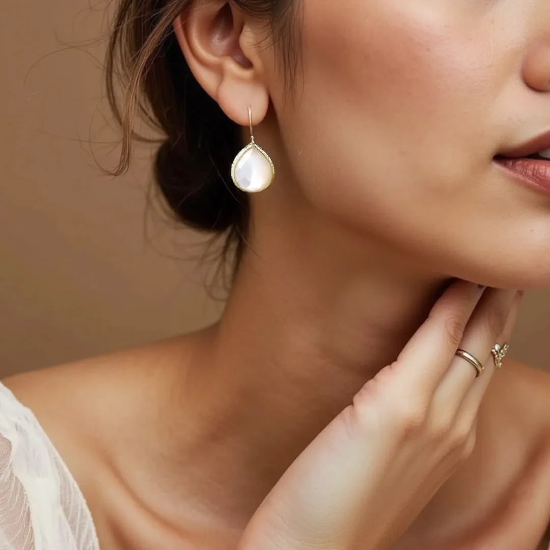 Mother-of-Pearl Drop Earrings