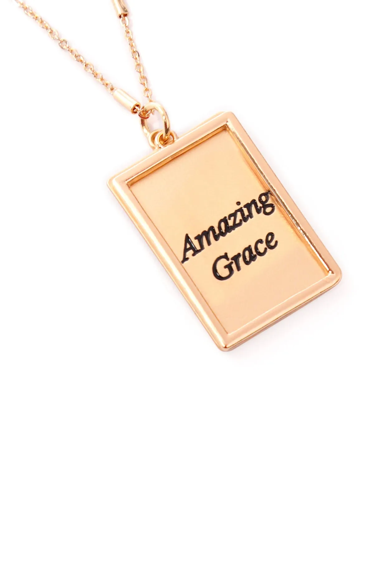 MYN1421MGAMZ - "AMAZING GRACE" ETCHED BRASS BOX PENDANT NECKLACE
