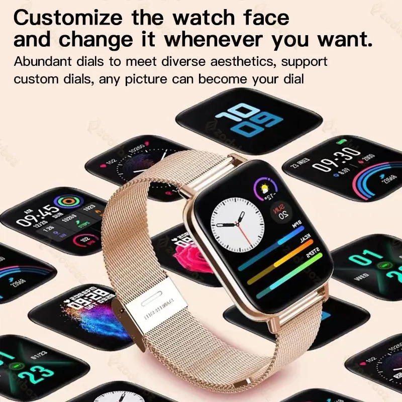 New 1.69 Inch Bluetooth Answer Call Smart Watch Women Men Full Touch Dial Call Fitness Tracker IP67 Waterproof Smartwatch Women