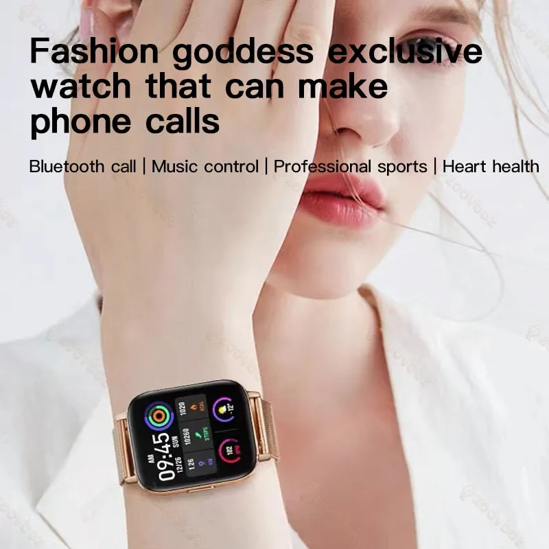 New 1.69 Inch Bluetooth Answer Call Smart Watch Women Men Full Touch Dial Call Fitness Tracker IP67 Waterproof Smartwatch Women