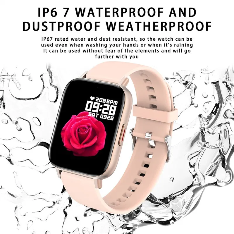 New 1.69 Inch Bluetooth Answer Call Smart Watch Women Men Full Touch Dial Call Fitness Tracker IP67 Waterproof Smartwatch Women