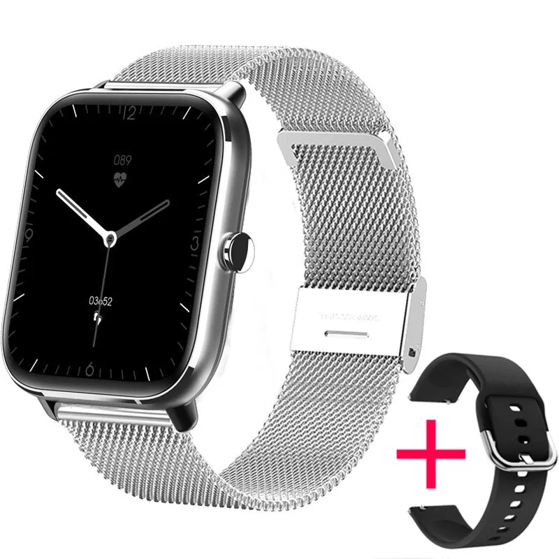 New 1.69 Inch Smart Watch Pk P8 Men Heart Rate Monitor Body Temperature Waterproof Women Smartwatch Fitness Tracker For iPhone