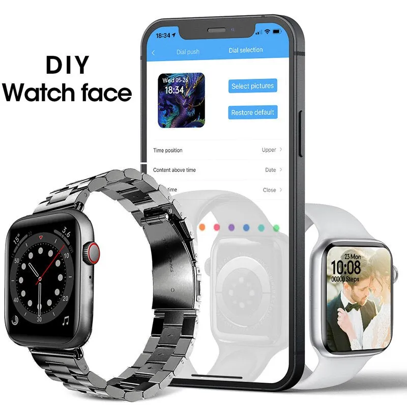 NEW IWO Watch 7 Series Smart Watch Men Bluetooth Call Heart Rate Blood Pressure Monitor Smart Women Watch Hebrew For Apple Watch