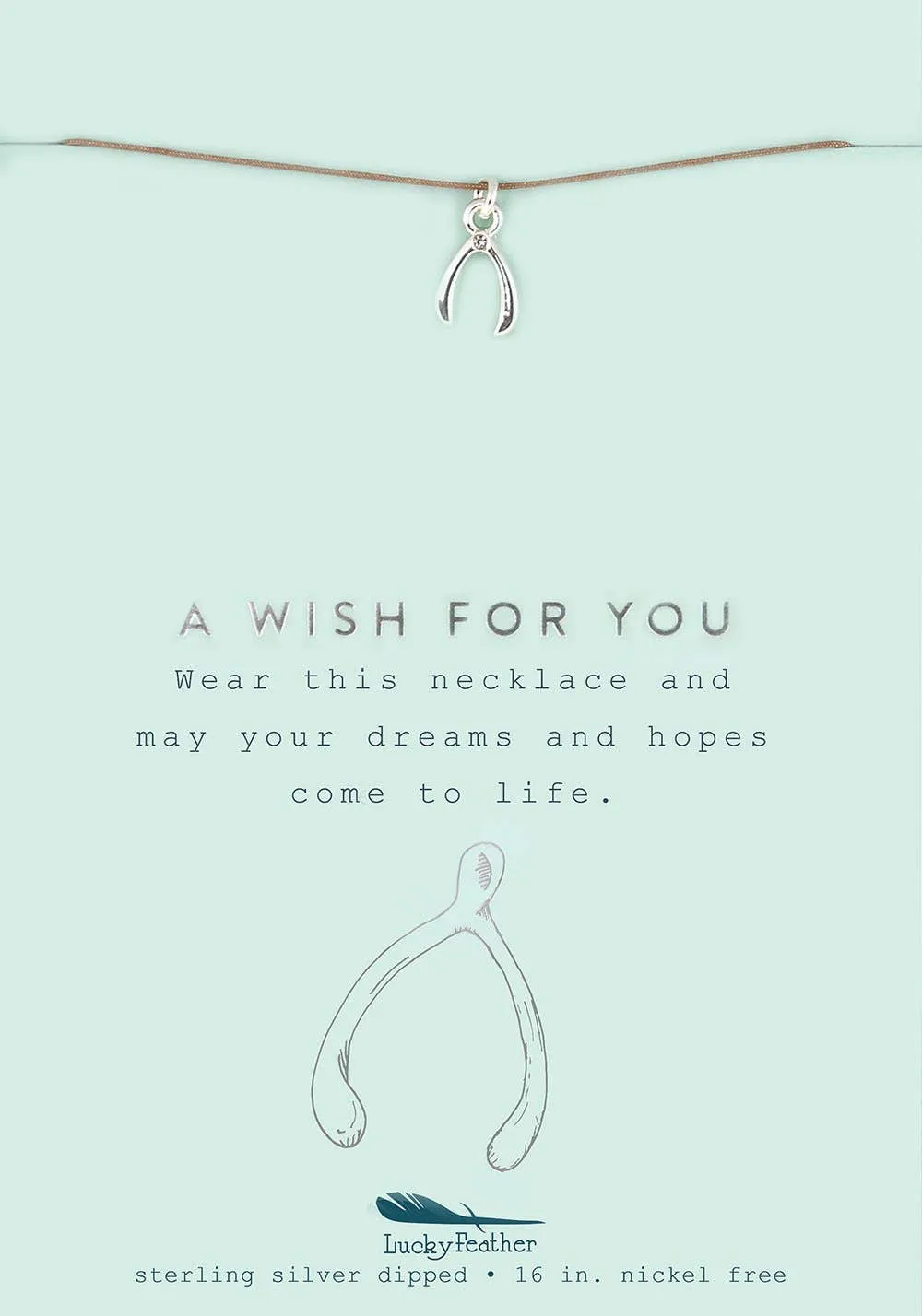 New Moon Silver Necklace - WISHBONE