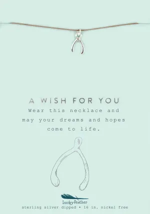 New Moon Silver Necklace - WISHBONE