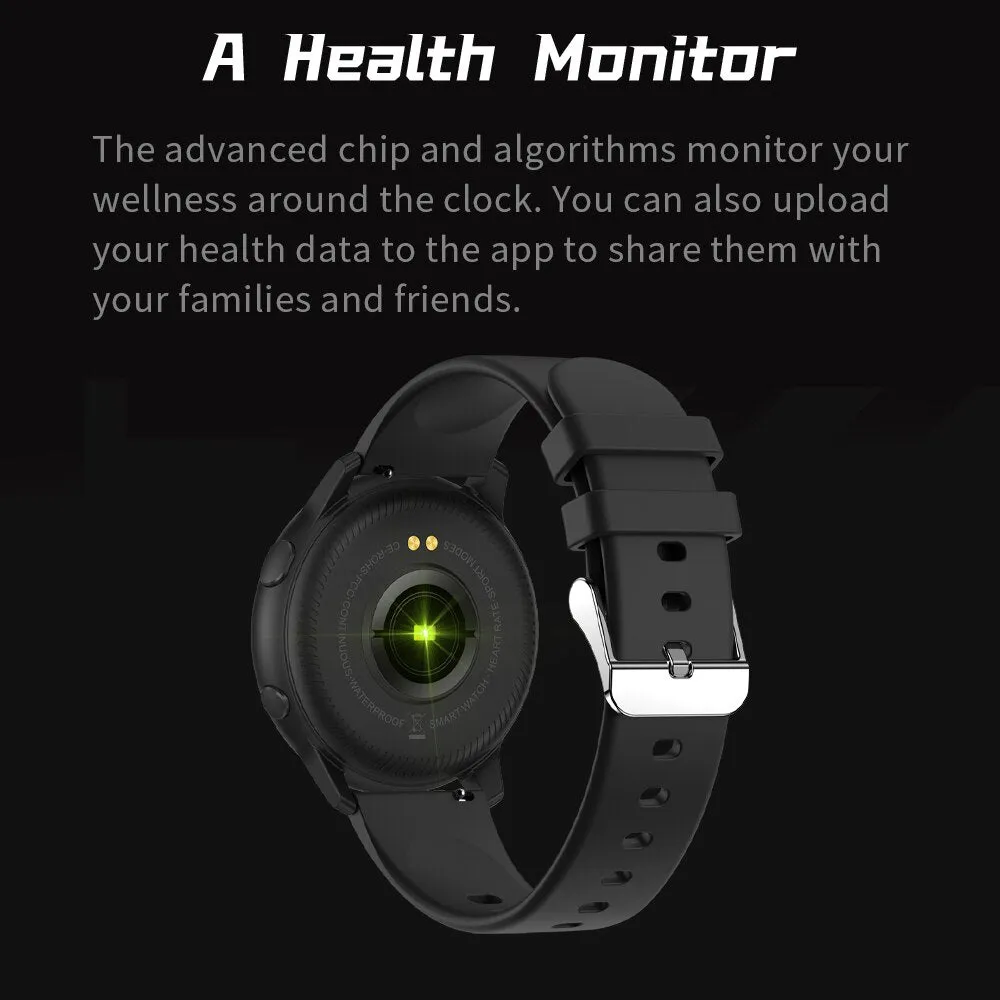 New Round Screen Smart Watch Men Full Touch Screen Sport Fitness Watch IP67 Waterproof Bluetooth For Android ios Smartwatch Men