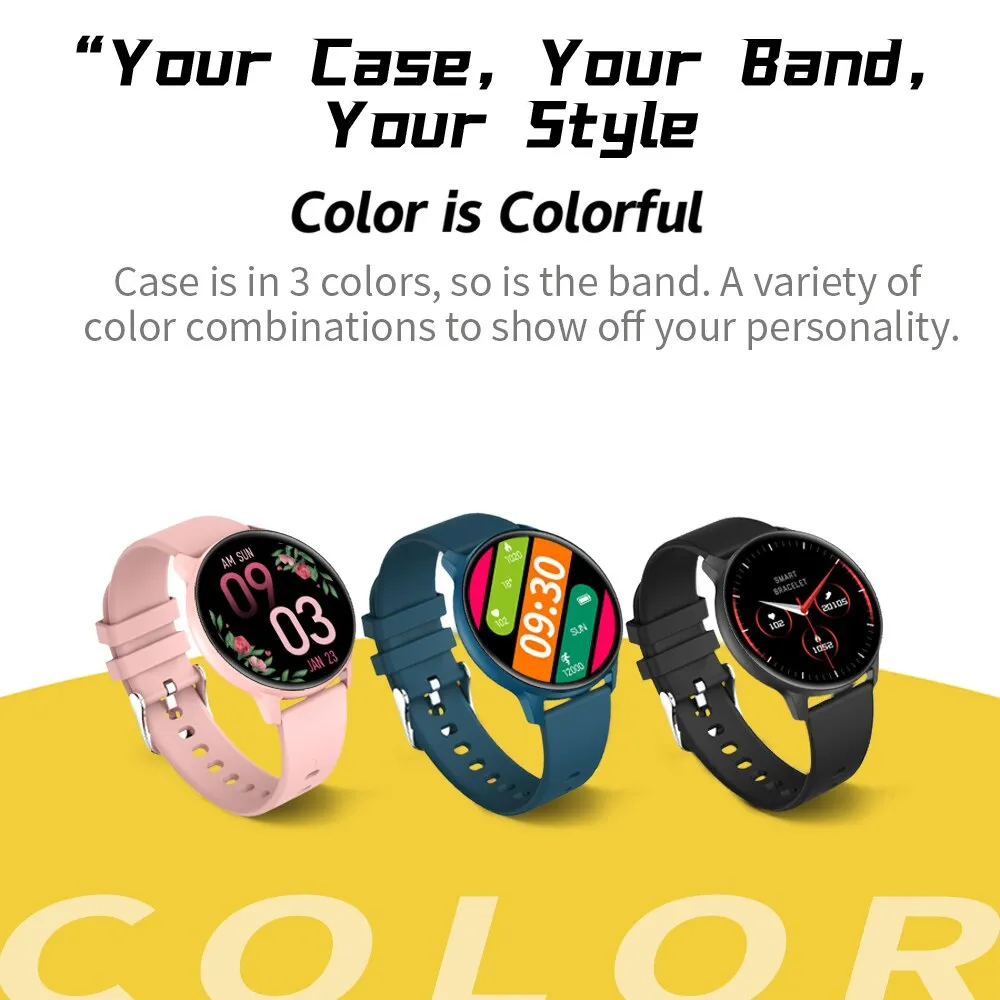 New Round Screen Smart Watch Men Full Touch Screen Sport Fitness Watch IP67 Waterproof Bluetooth For Android ios Smartwatch Men