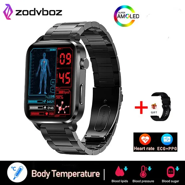 New Smart Watch Men Laser Assisted Therapy Three High Blood Pressure Monitoring AMOLED IP68 Waterproof Smartwatch For Huawei