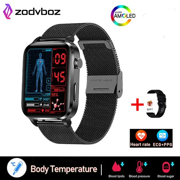 New Smart Watch Men Laser Assisted Therapy Three High Blood Pressure Monitoring AMOLED IP68 Waterproof Smartwatch For Huawei