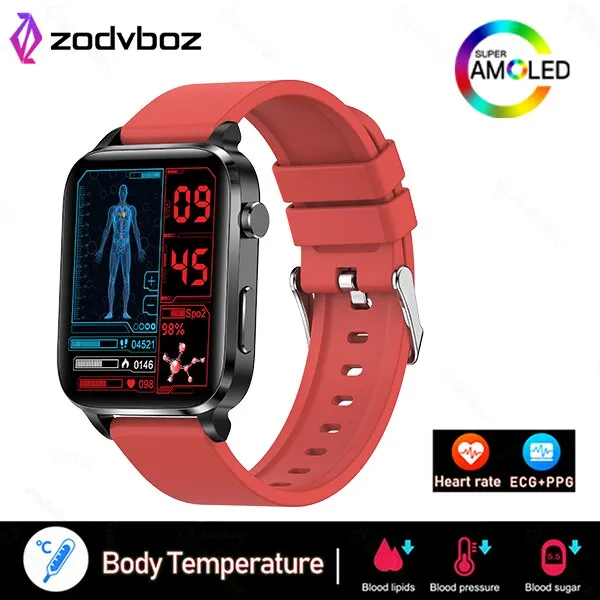 New Smart Watch Men Laser Assisted Therapy Three High Blood Pressure Monitoring AMOLED IP68 Waterproof Smartwatch For Huawei