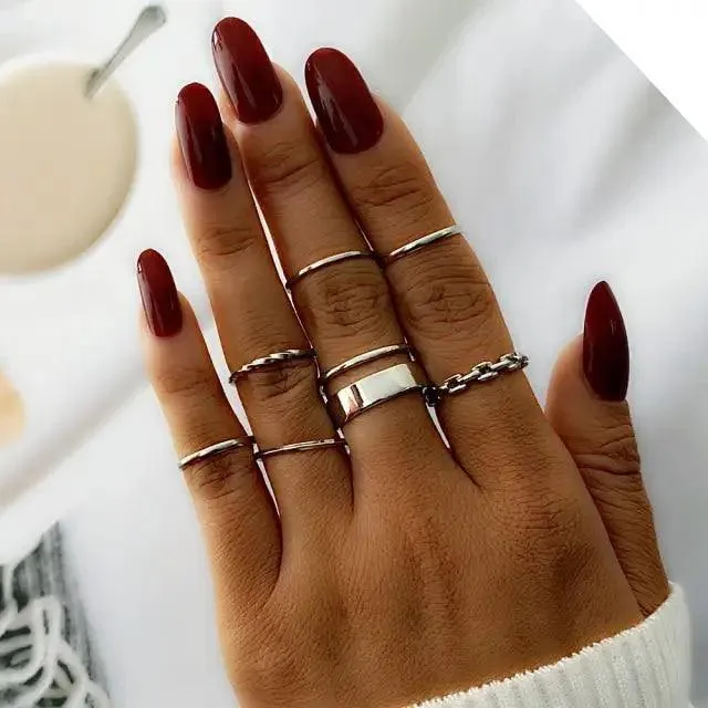 New Vintage Style Gold Midi Round Twist Rings Set For Women And Girls Ring Trendy Metal Knuckle Finger Rings Jewelry