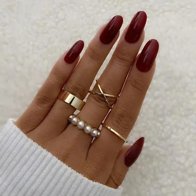 New Vintage Style Gold Midi Round Twist Rings Set For Women And Girls Ring Trendy Metal Knuckle Finger Rings Jewelry