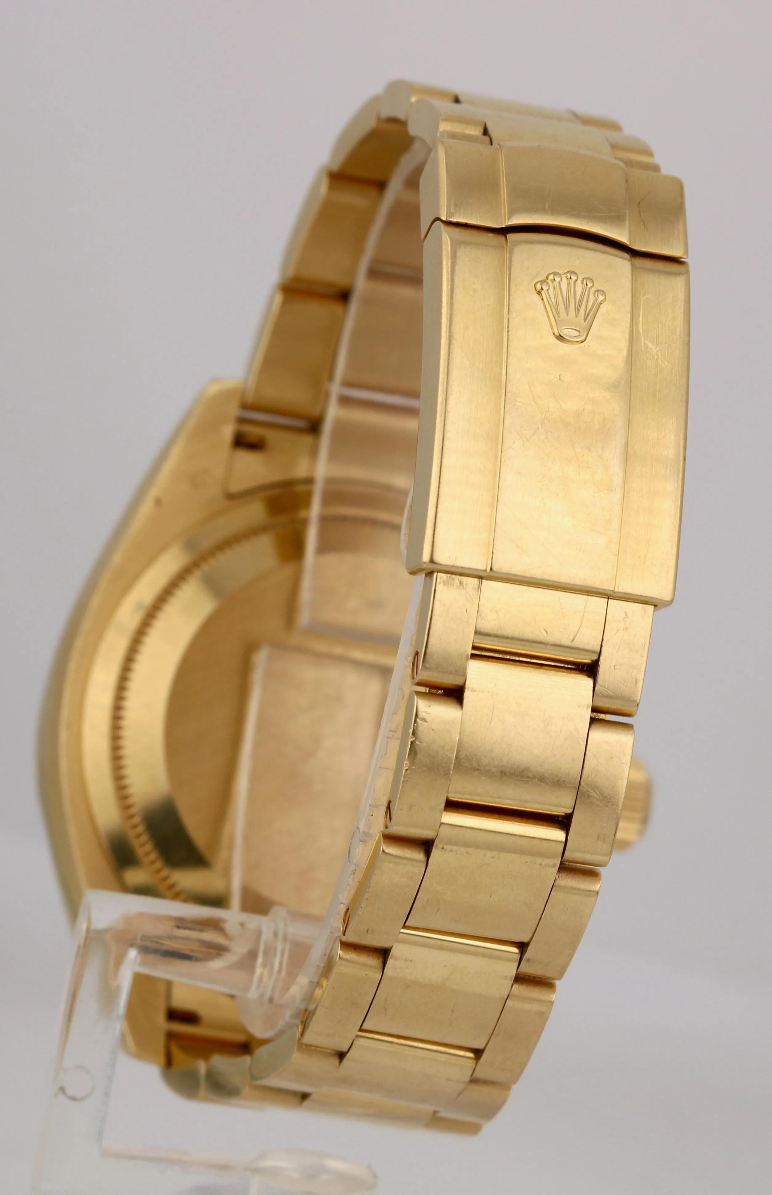OPEN CARD UNPOLISHED Rolex Sky-Dweller Yellow Gold Champagne Arabic 326938 Watch