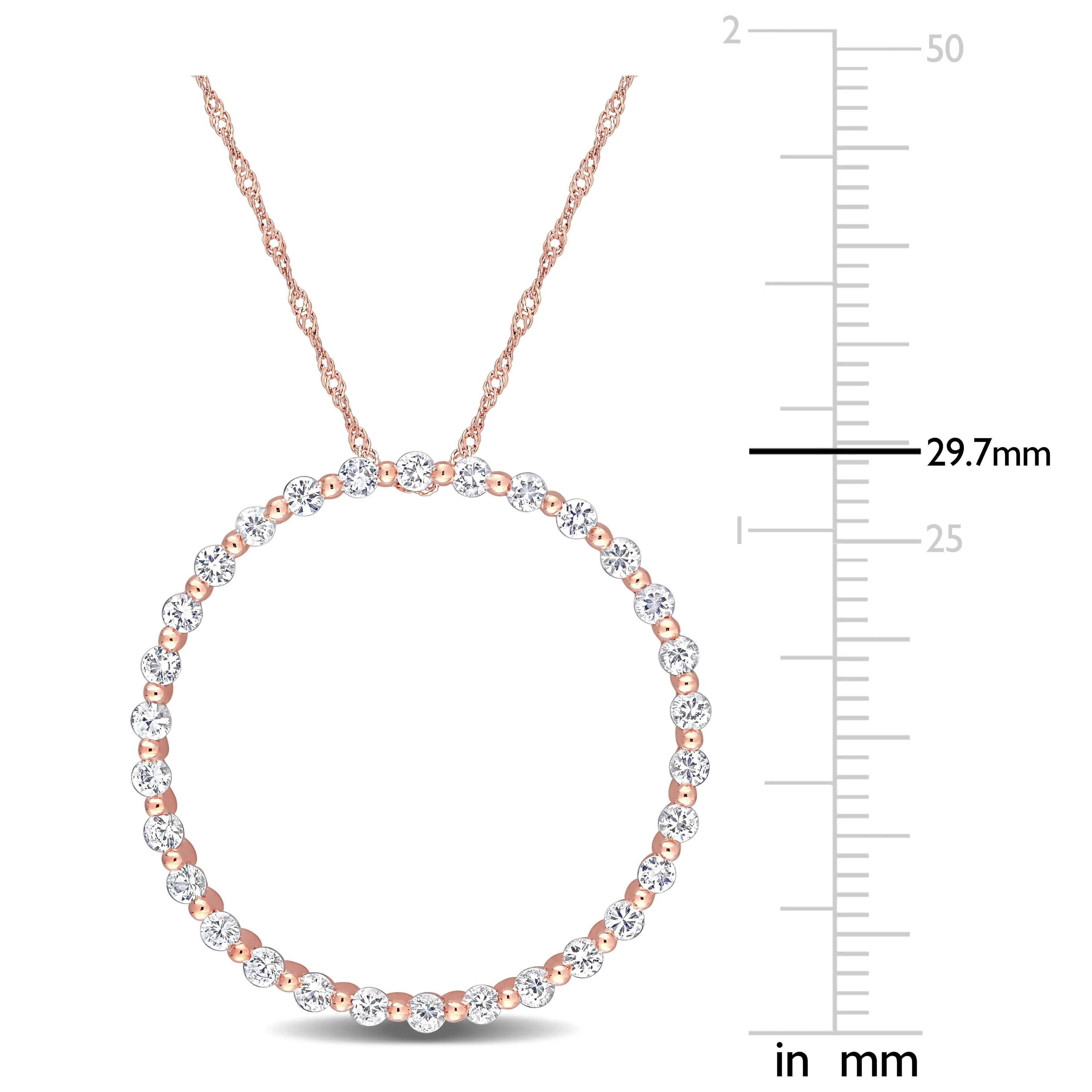 Open Circle Sapphire Pendant