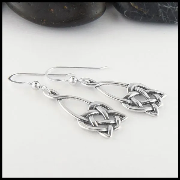 Open Heart Knot Earrings and Pendant Set