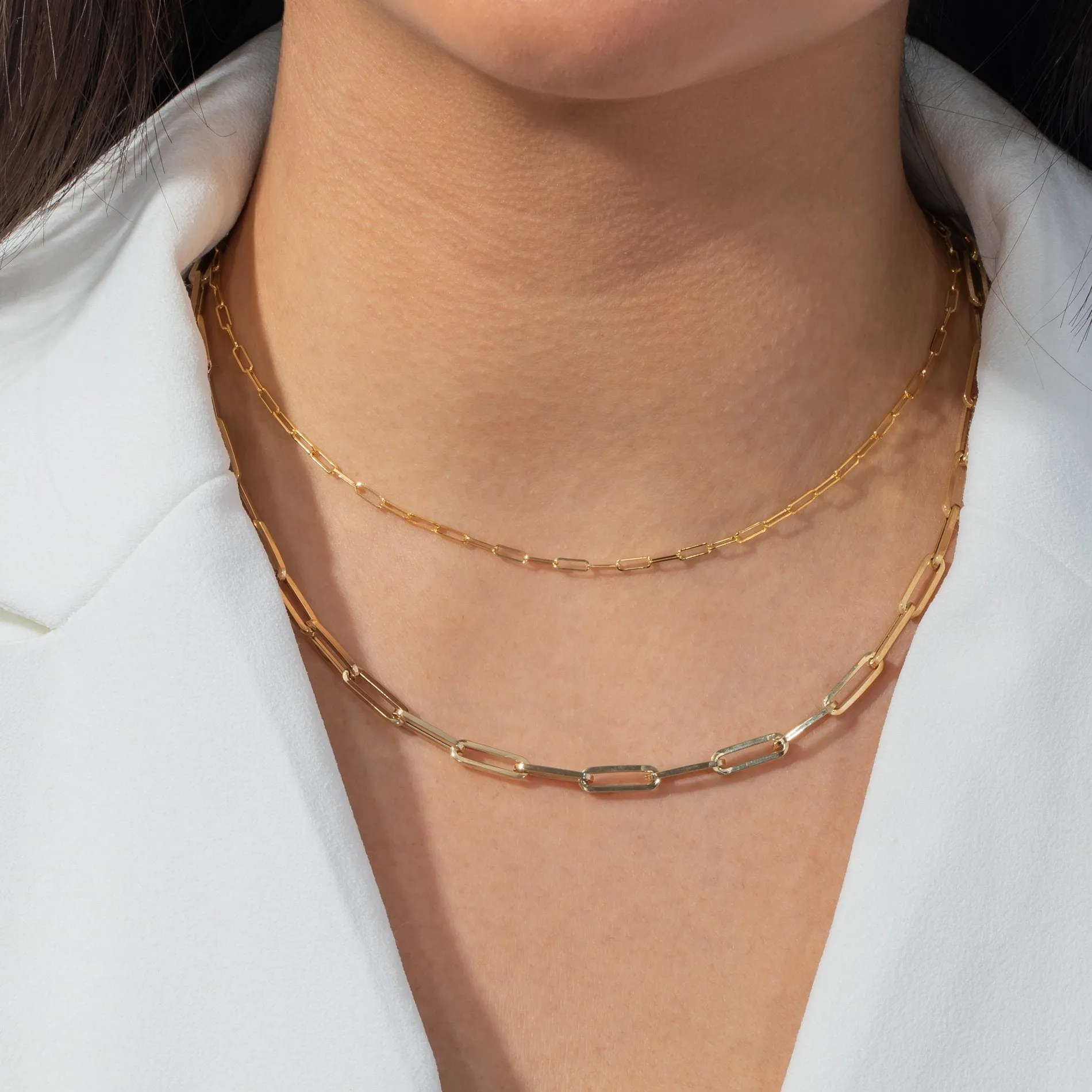 Open Link Necklace 14K