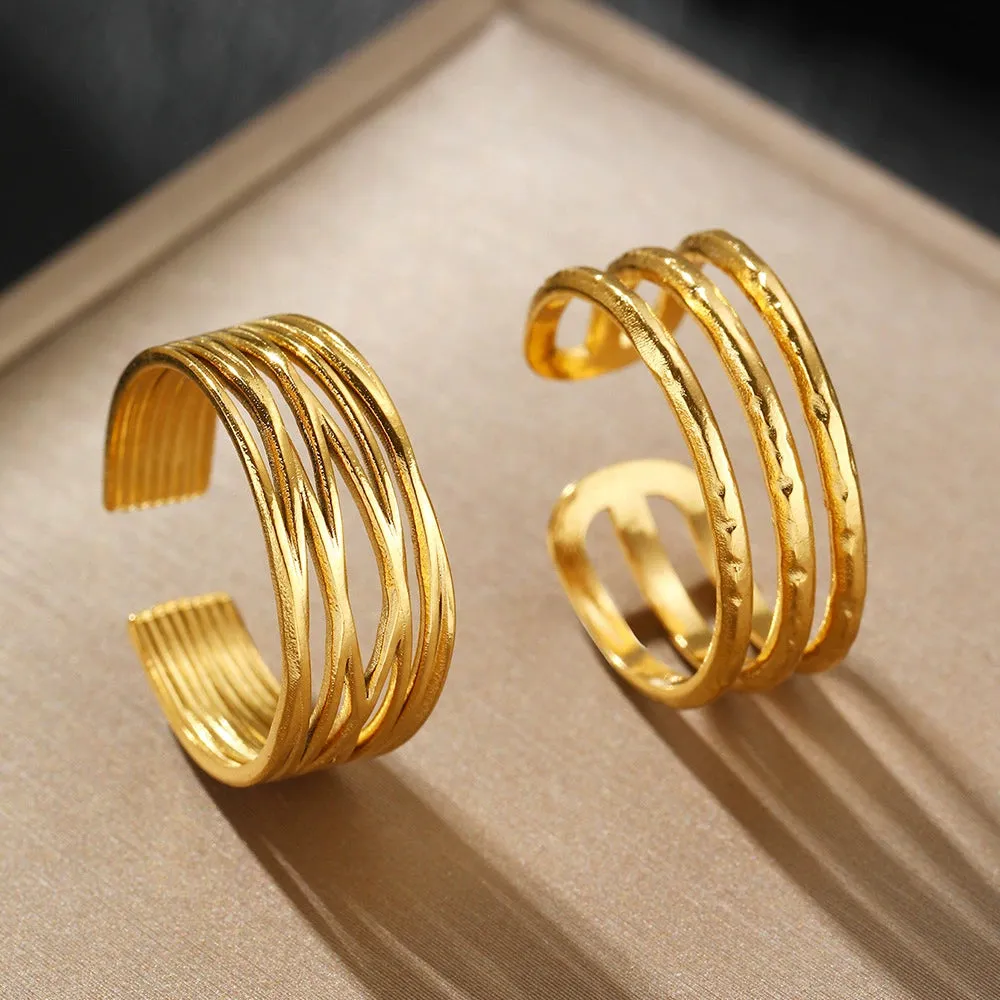 open ring set simple metal hand jewellry JLTR0518