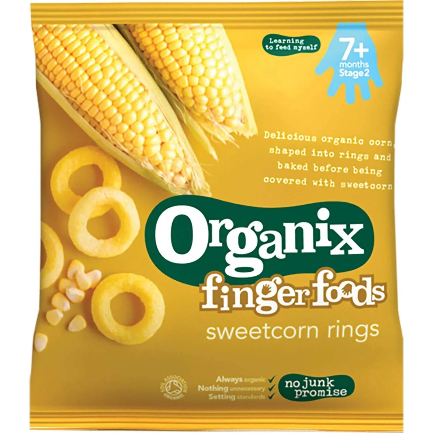 Organix Finger Foods Organic Sweetcorn Rings, 20 g. Exp: 03/24
