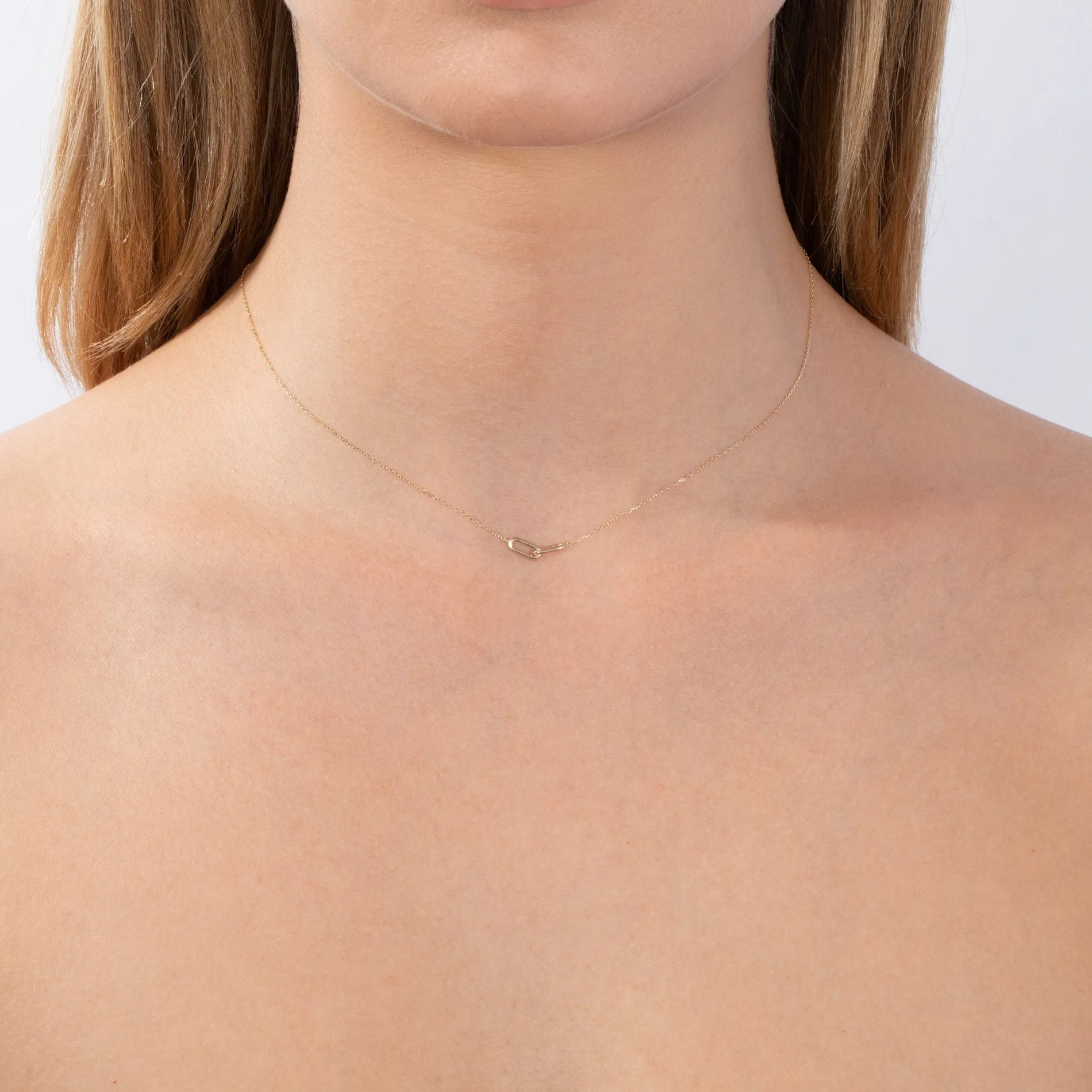 Oval Link Chain Necklace 14K