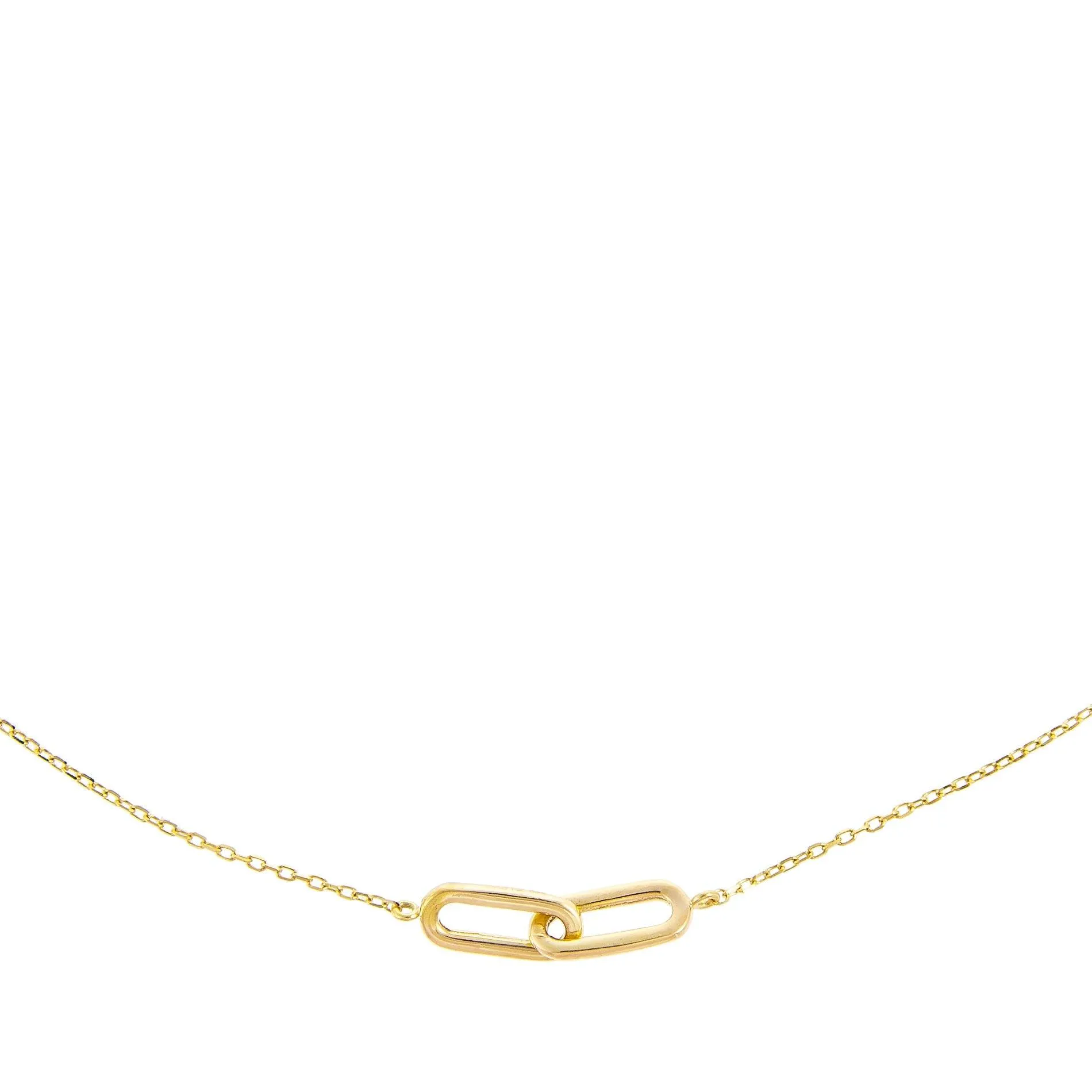 Oval Link Chain Necklace 14K