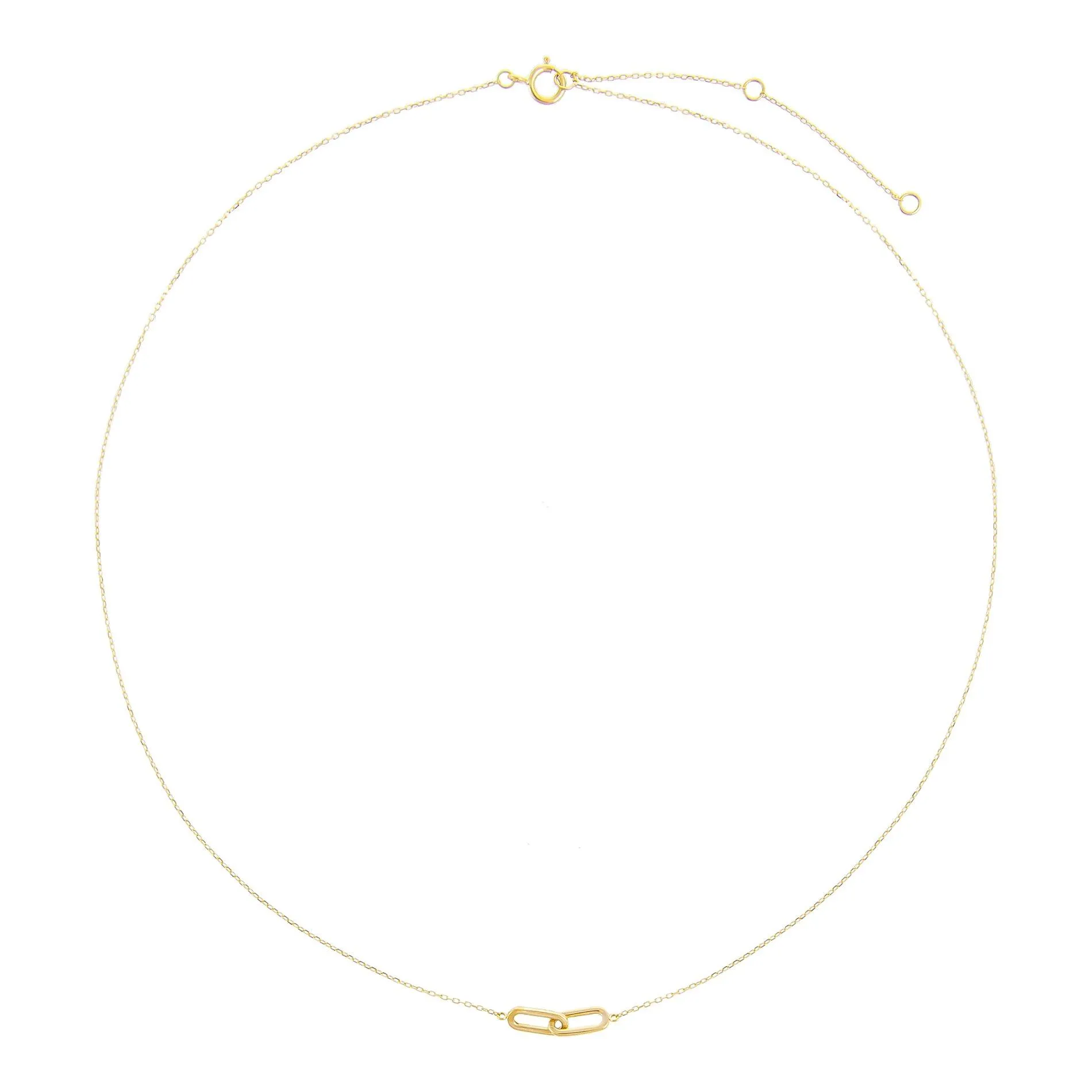 Oval Link Chain Necklace 14K