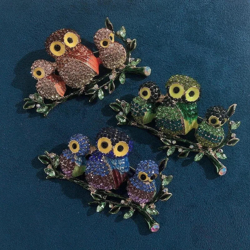 Owl Brooches Bird Hat Scarf  Pins