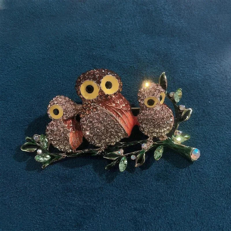 Owl Brooches Bird Hat Scarf  Pins