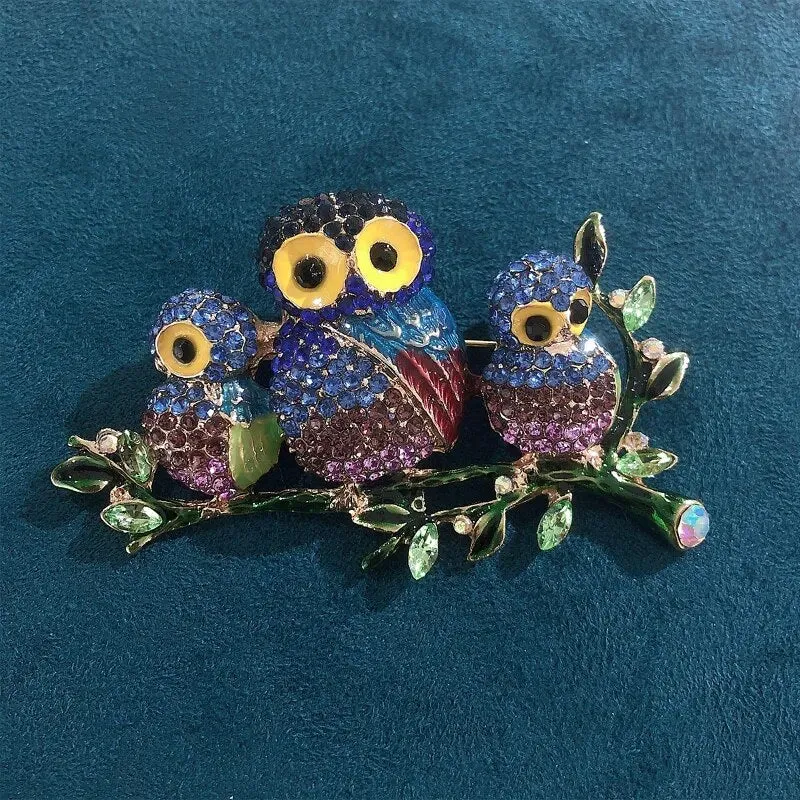Owl Brooches Bird Hat Scarf  Pins