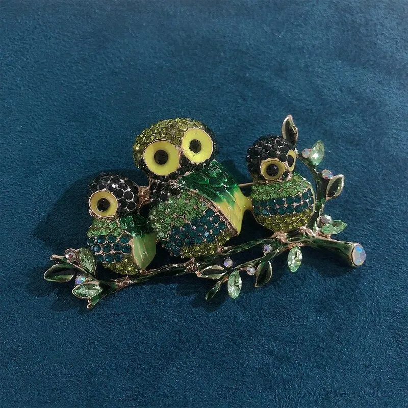 Owl Brooches Bird Hat Scarf  Pins