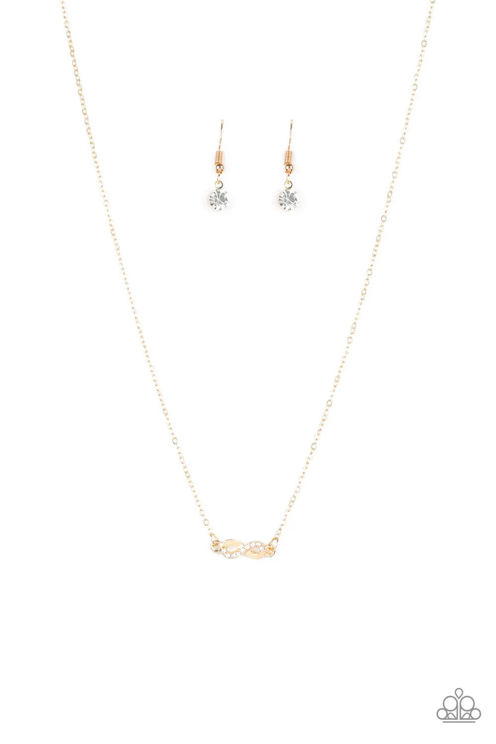 Paparazzi - Always A Winner - Gold Infinity Necklace