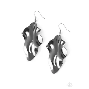 Paparazzi Fall Into Fall - Black Earrings