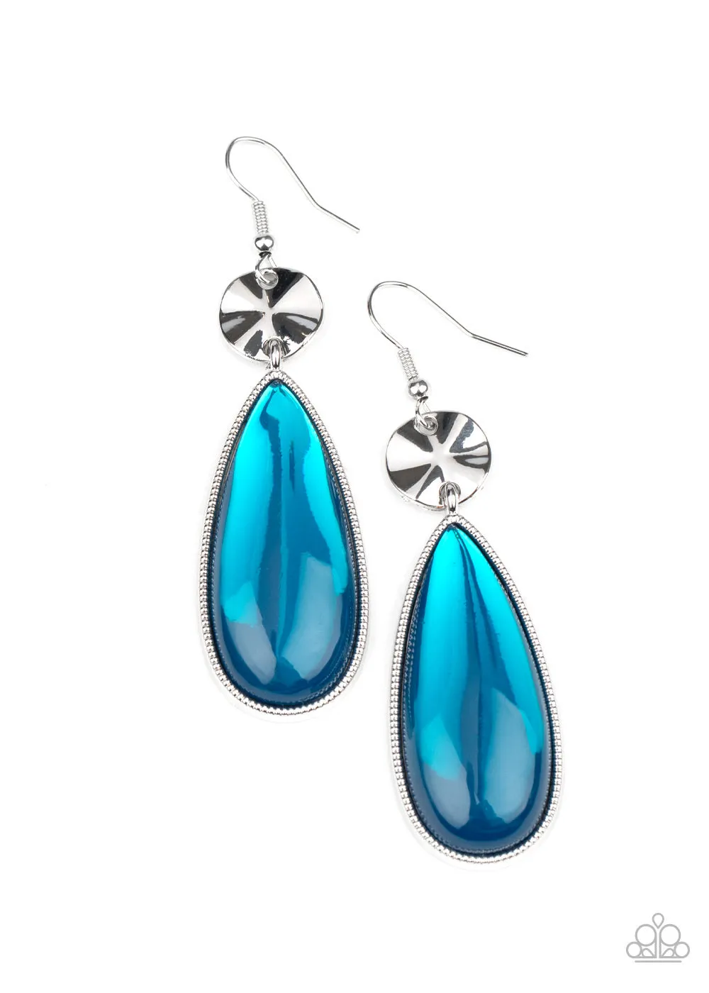 Paparazzi Jaw-Dropping Drama Earrings Blue