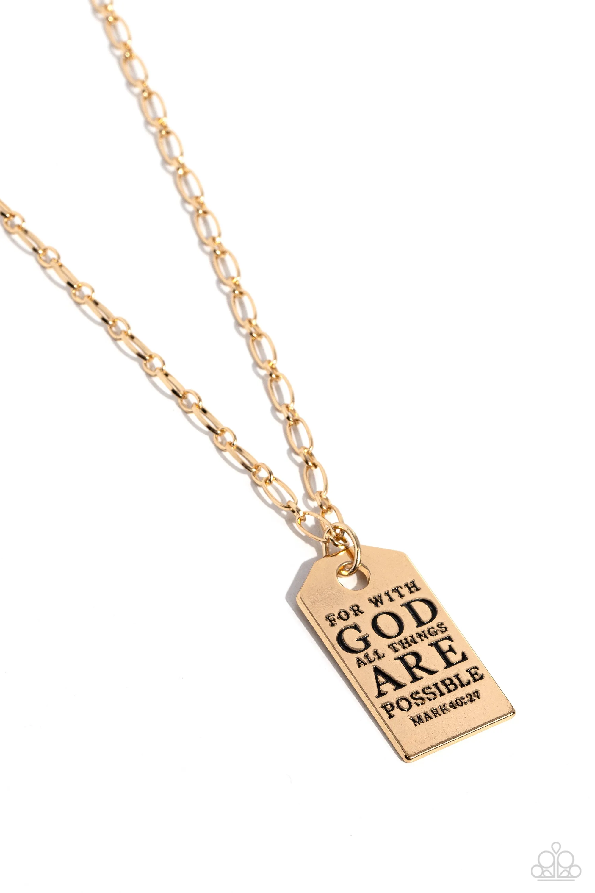 Paparazzi - Possible Pendant - Gold Necklace