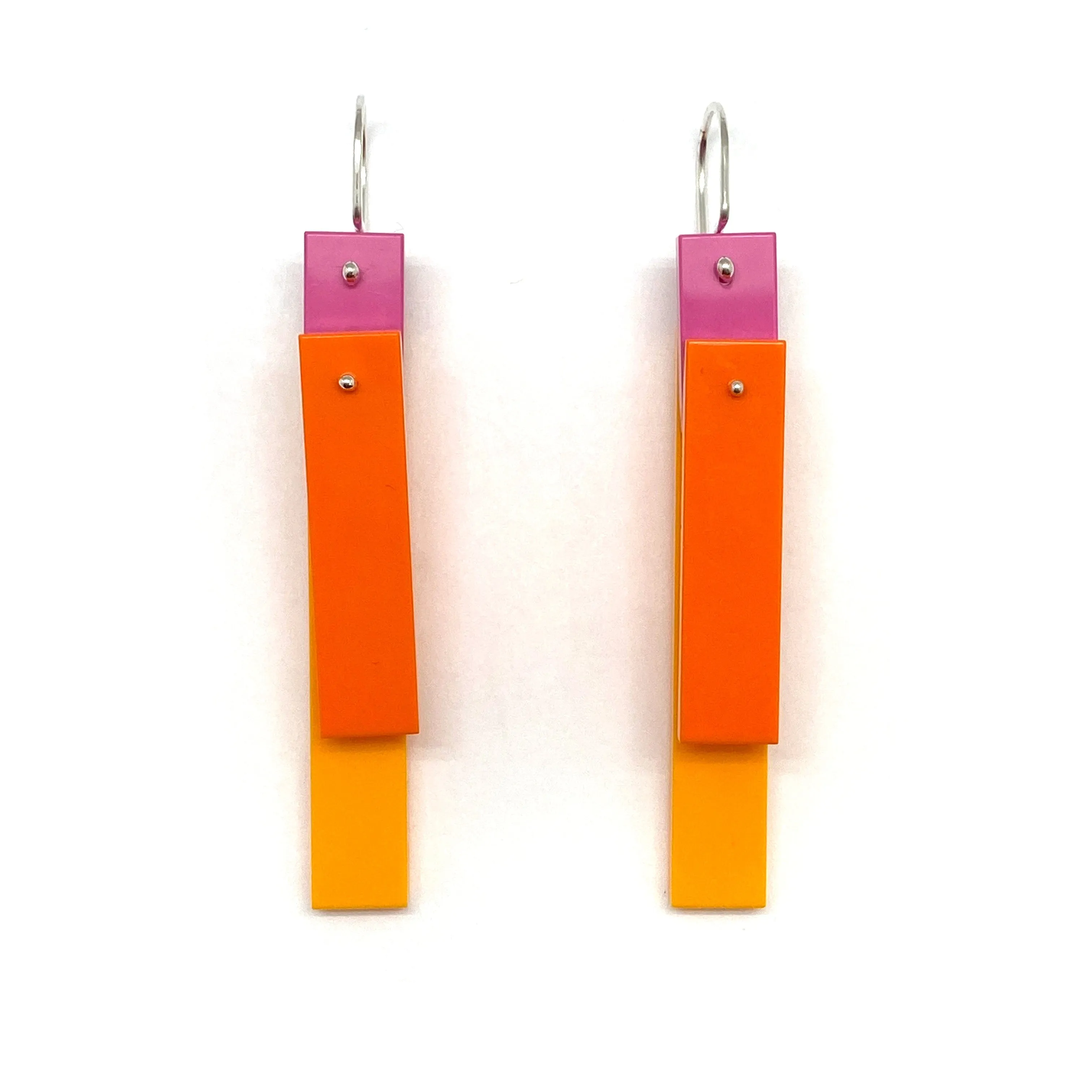 Papaya Tile Earrings